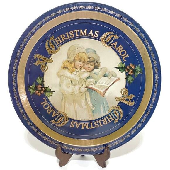Christmas Tin Trays Set of 2 Christmas Carol and Believe in the Magic 12" - Picture 3 of 7
